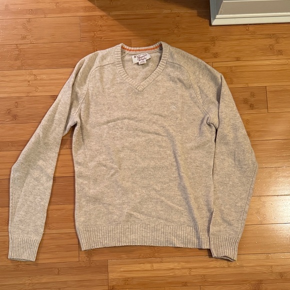 Original Penguin Light Gray V-Neck Sweater - Picture 1 of 4